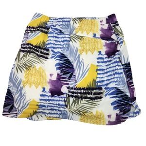 Chicos Zenergy Sz 00 Skort Womens Size 2 Tropical Palm Print Athletic Skirt